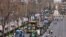 Farmers drive their tractors during a protest organised by 'Union de Uniones' union, in central Madrid, on March 17, 2024. 