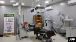 A picture shows an empty operation room at Soba University Hospital in southern Khartoum, on June 3, 2023, where only the dialysis department remains open. 