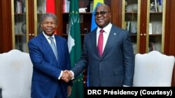 SML: Joao Lourenco akomi na Kinshasa na ntina ya kosolola na mokokani na ye Felix Tshisekedi