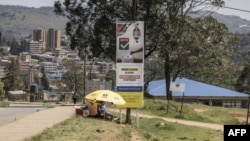 An electoral poster is seen in the Msunduza district of Mbabane, Eswatini, Sept. 30, 2023. The southern African nation has secured continued eligibility for benefits under the U.S African Growth and Opportunity Act (AGOA) for the 39 companies currently trading under AGOA.