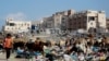 A picture shows a view of the Asdaa central prison facility which has become a shelter for displaced people in Khan Yunis in the southern Gaza Strip on Aug. 14, 2024. 