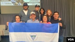 Expresos políticos nicaragüenses en un conversatorio organizado por Raza & Igualdad, el 17 de abril de 2023 en Washington D.C.