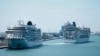 MSC Armonia cruise ship leaves Barcelona's Port, Spain, April 4, 2024. 