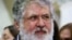 FILE - Ukrainian businessman Ihor Kolomoisky speaks at a meeting in Kyiv, Ukraine, on Sept. 13, 2019.