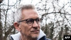 Gary Lineker, former footballer turned sports TV presenter for the BBC, leaves his house in London, on March 13, 2023.