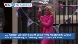 VOA60 America - Jill Biden in London to attend King Charles’ coronation