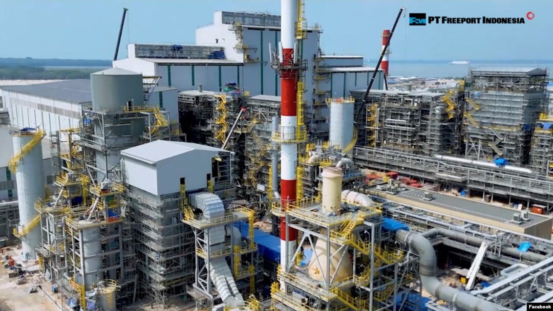 Smelter Freeport Indonesia. (Facebook/IDFreeport)