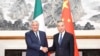 FILE - China's Foreign Minister Wang Yi, right, meets with Italian Deputy Premier and Foreign Minister Antonio Tajani in Beijing, on Sept. 4, 2023. The two met to discuss the benefits of China's Belt and Road Initiative, which Italy is considering leaving. (Xinhua via AP)
