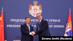 Kineski predsjednik Ši Đinping i predsjednik Srbije Aleksandar Vučić u Beogradu, 8. maja 2024. godine.
