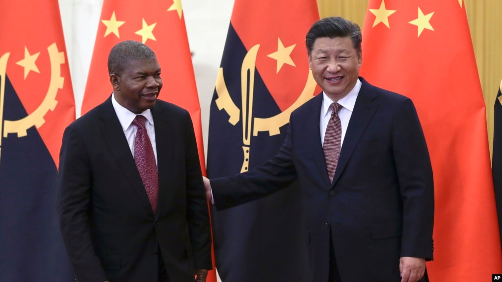 资料照片：安哥拉总统若昂·洛伦索和中国国家主席习近平。(2018年9月2日)(photo:VOA)