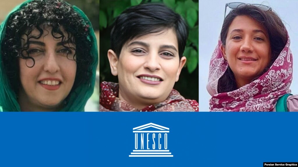 نیلوفر حامدی، الهه محمدی و نرگس محمدی به عنوان برندههای امسال جایزه بینالمللی آزادی مطبوعات یونسکو موسوم به «گیلرمو کانو» شناخته شدهاند