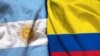 ARGENTINA AND COLOMBIA FLAGS