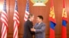 US Secretary of State Antony Blinken meets with Mongolian Prime Minister Luvsannamsrain Oyun-Erdene in Ulaanbaatar, Mongolia, Aug. 1, 2024. 