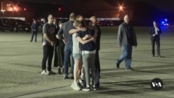Scenes of joy as American hostages return home