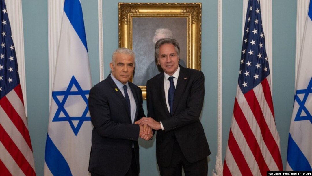 İsrail muhalefet lideri Yair Lapid, Washington ziyaretinde ABD Dışişleri Bakanı Antony Blinken ile görüştü. 