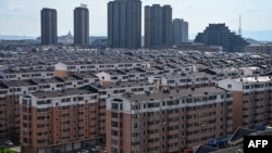 中国黑龙江省鹤岗市的住宅楼以低房价而闻名全国。（2023年7月4日）