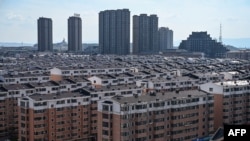 资料照：中国黑龙江省鹤岗市的住宅楼以低房价而闻名全国。（2023年7月4日）