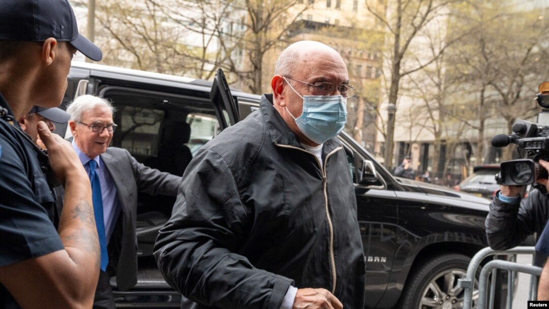 The Trump Organization’s former Chief Financial Officer Allen Weisselberg arrives at the criminal court in New York City, April 10, 2024. 