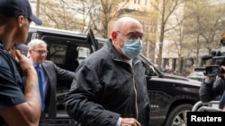 The Trump Organization’s former Chief Financial Officer Allen Weisselberg arrives at the criminal court in New York City, April 10, 2024. 