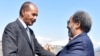 Le président érythréen Isaias Afwerki et son homologue somalien Hassan Sheikh Mohamud.