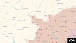 도네츠크 오체레티네 지역으로 진격하는 러시아 군의 전황을 ‘딥스테이트’가 관측했다. (출처: deepstatemap.live)
