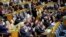 FILE - Delegations applaud after the UN General Assembly voted in favor of a resolution upholding Ukraine's territorial integrity and calling for a cessation of hostilities after Russia's invasion, Feb. 23, 2023, at United Nations headquarters.