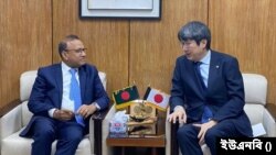 বাংলাদেশ সরকারের স্থানীয় সরকার ও পল্লী উন্নয়নমন্ত্রী তাজুল ইসলামের সঙ্গে এক বৈঠকে বাংলাদেশে নবনিযুক্ত জাপানের রাষ্ট্রদূত ইওয়ামা কিমিনোরি। 