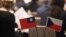 FILE - The national flags of Taiwan and Czech Republic are seen during a joint meeting in Taipei, Taiwan, March 27, 2023. 