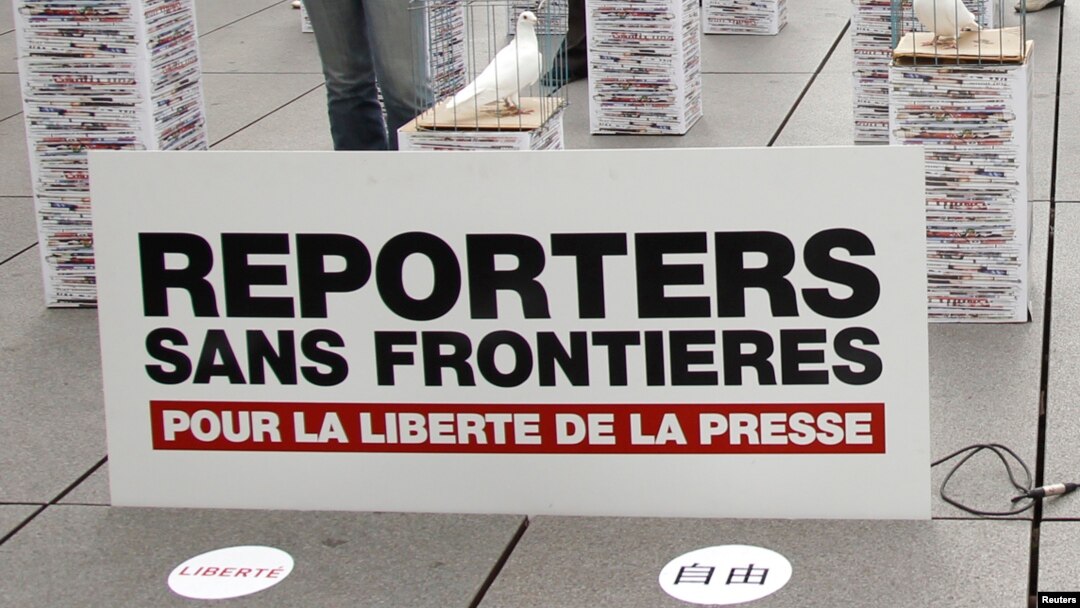 Logo organizacije Reporteri bez granica (Foto: REUTERS/Benoit Tessier)