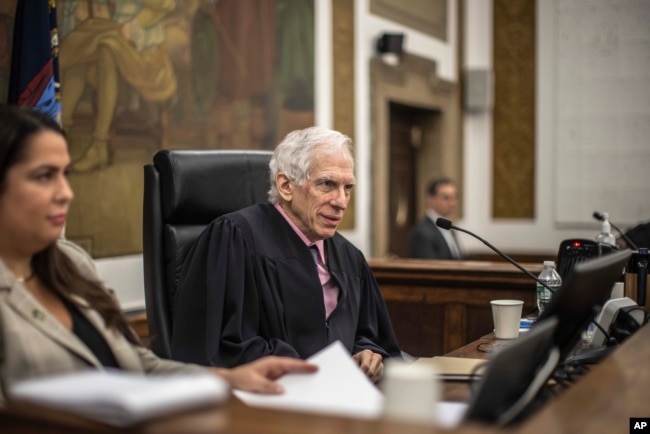 Judge Arthur Engoron presides over former President Donald Trump's fraud trial in New York Supreme Court, Oct. 3, 2023, in New York.