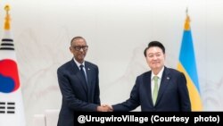 Prezida Paul Kagame yakiriwe na mugenzi we Yoon Suk Yeol wa Koreya y'epfo