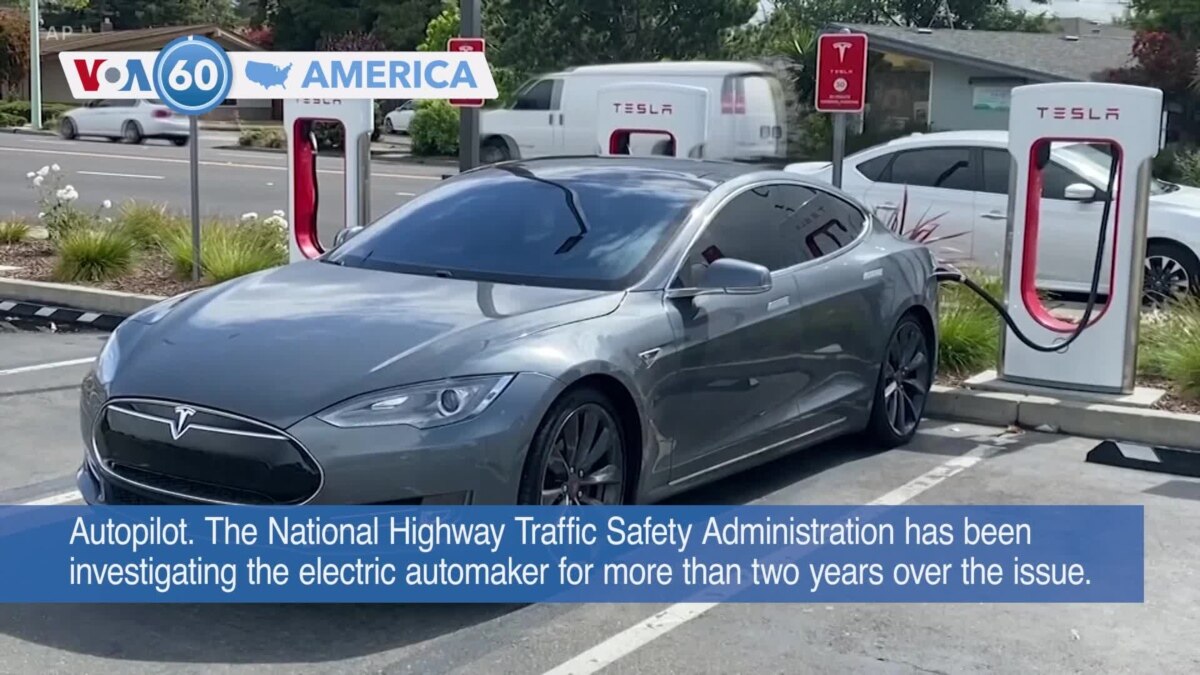 VOA60 America - Tesla Recalls Over 2 Million Vehicles To Fix Autopilot ...