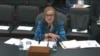 FILE - In this still image from video, USAGM CEO Amanda Bennett testifies before a U.S. House committee on Capitol Hill in Washington, March 9, 2023.