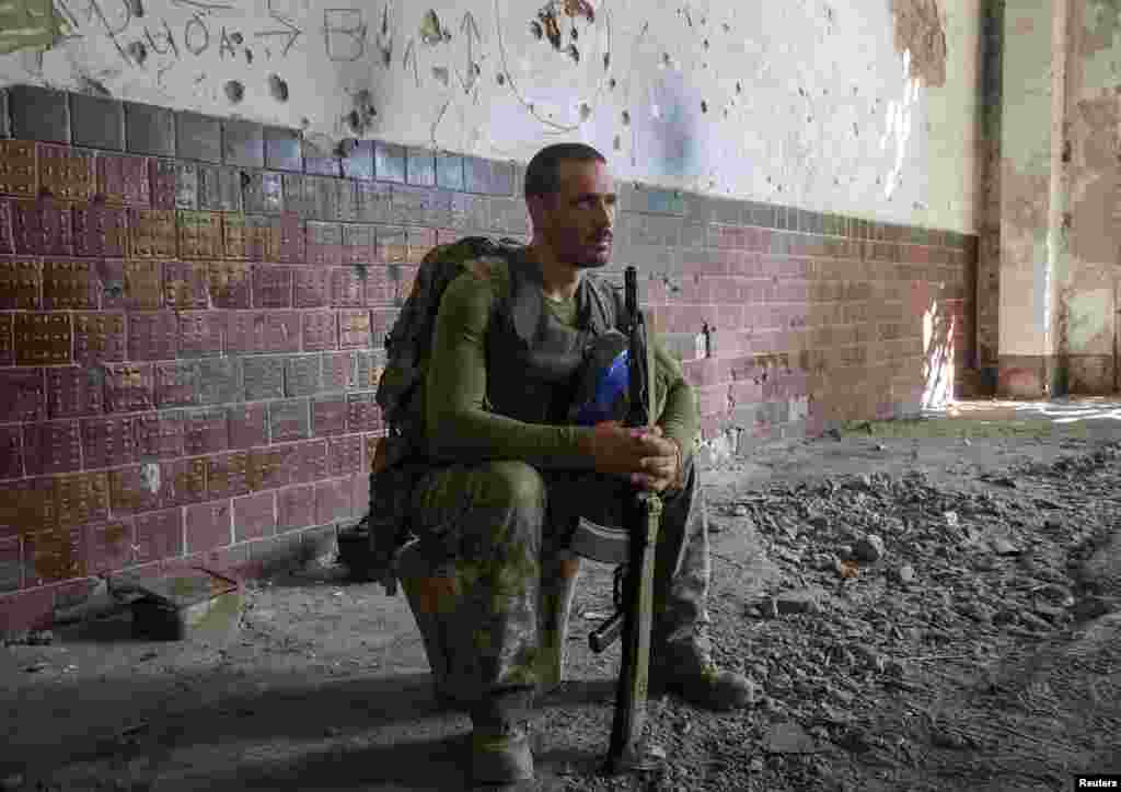 Bohdan Filonenko asiste a una capacitación con la 57 Brigada de Infantería Motorizada, cerca de primera línea del frente, en la región de Járkov, Ucrania 26 de julio de 2024. Reuters/Vyacheslav Madiyevskyy