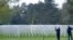 Tourists visit the Normandy American Cemetery in Colleville-sur-Mer, Normandy, France. Roughly 73,000 Allied forces died during the nearly three-month Battle of Normandy in 1944. (Lisa Bryant/VOA)