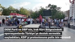 DEM Parti ve DBP’nin KDP protestosuna polis izin vermedi
