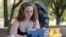 Stella Gage, 19, a sophomore psychology and sociology major at Wichita State University, studies on the campus in Wichita, Kan., Sept. 26, 2023. 