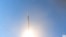 This frame grab from video released by the Ansar Allah Media Office of Yemen's Houthi rebels on June 5, 2024, shows the launch of a Palestine missile from a rebel-controlled area of Yemen.