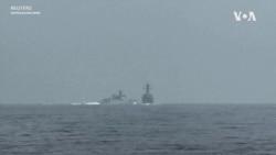 美軍釋出視頻顯示中共船艦近距離攔截鍾雲號