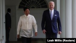 (FILE) Philippine President Ferdinand Marcos Jr. and U.S. President Joe Biden