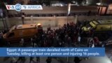 VOA60 Africa - Two dead, 16 injured in Egypt passenger train derailment