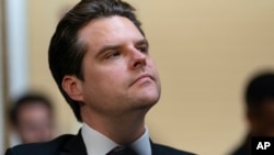 FILE - Rep. Matt Gaetz is seen at a congressional hearing at the Capitol, in Washington, Sept. 22, 2023.