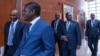 Senegal's President Macky Sall (2nd R) arrives on the second day of the 36th Ordinary Session of the Assembly of the African Union (AU) at the Africa Union headquarters in Addis Ababa, Ethiopia, Feb. 19, 2023.