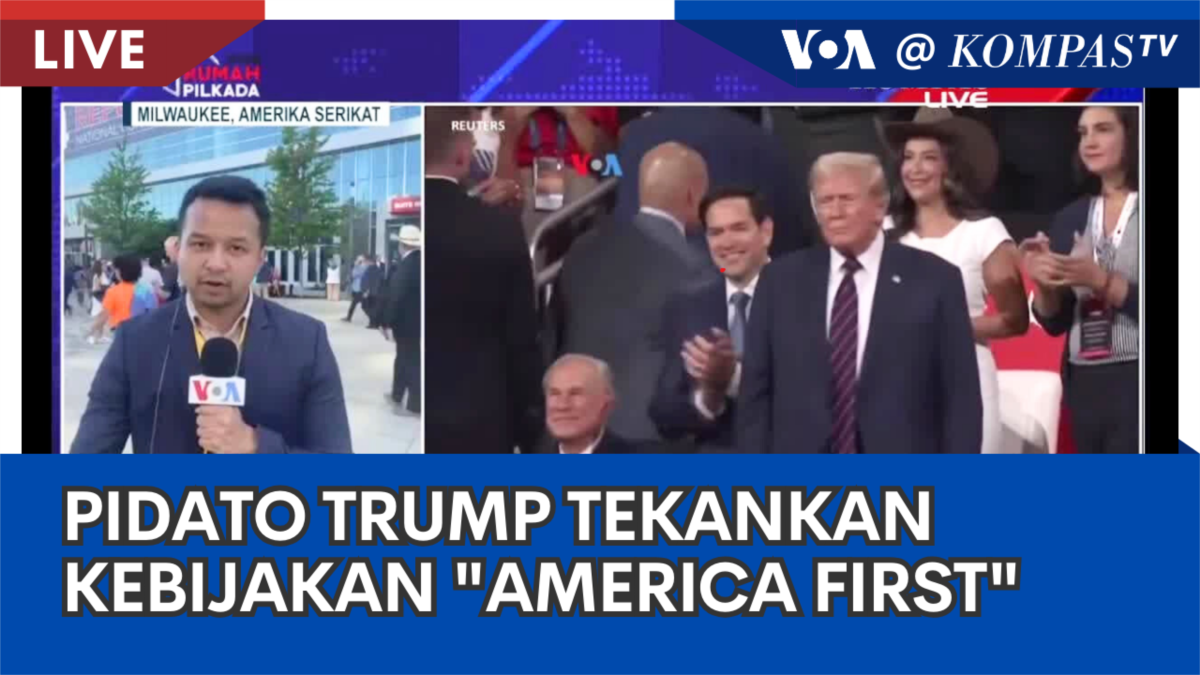 Laporan VOA Untuk Kompas TV: Donald Trump Dukung Kebijakan "America First"