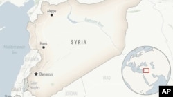 Mapa Sirije na kojoj se vide tri najveća grada u toj zemlji i granica sa Izraelom na jugozapadu.