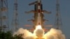 The screengrab from Indian Space Research Organization (ISRO) YouTube channel shows the Aditya-L1 spacecraft lifting off on board a satellite launch vehicle from the space center in Sriharikota, India, Sept. 2, 2023.