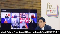 На відеонараді керівників G7 24 лютого головував прем’єр-міністр Японії Фуміо Кішіда.