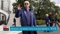 Biden al Vizite Baltimore Kote yon Pon Kraze 