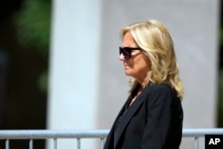 First lady Jill Biden departs from federal court, June 10, 2024, in Wilmington, Del.