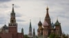 FILE - A general view on the Spasskaya tower of the Kremlin and St. Basil's Cathedral in Moscow, May 16, 2024. 